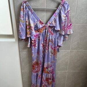 ASOS purple floral maxi dress